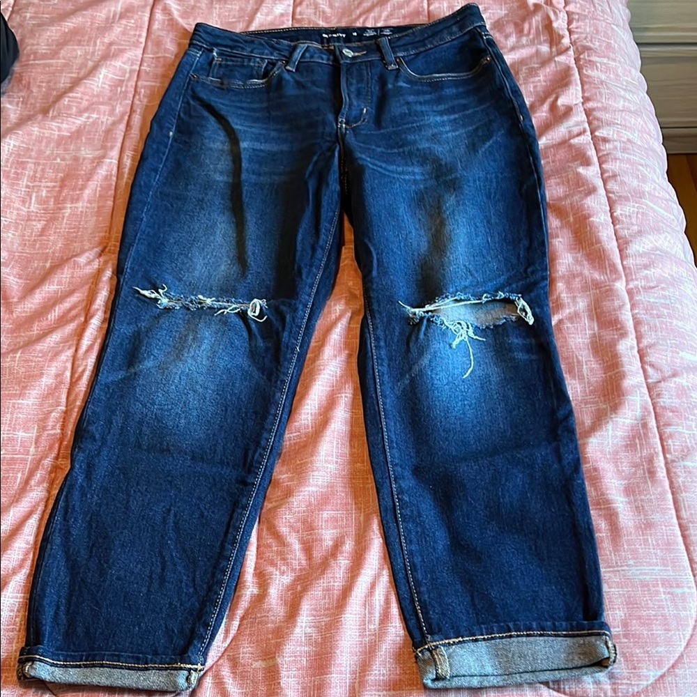 Old Navy OG Straight Leg Jeans with Distressed Knees